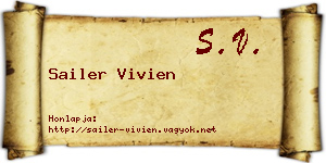 Sailer Vivien névjegykártya